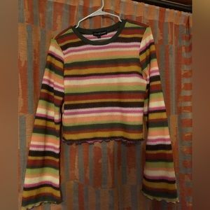 Colorful cropped sweater 💚💖